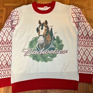 Budweiser Clydesdales Fair Isle "Ugly" Sweater